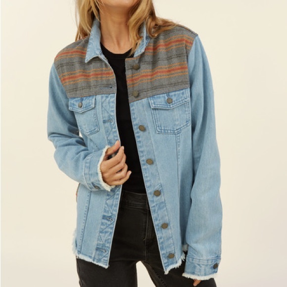 Roxy Something New Denim Jacket XS NWT - Picture 1 of 9